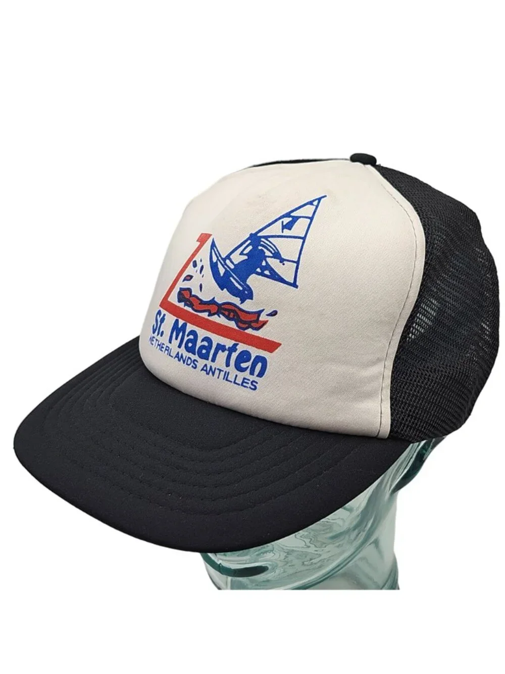 Vintage St. Maarten Netherlands Antilles Trucker Cap Snapback Mesh Hat